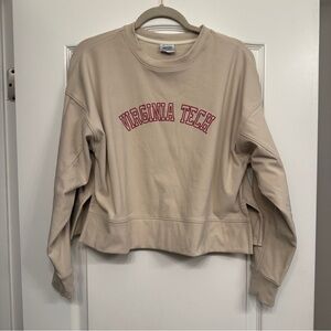 Virginia Tech Beige Crop Sweatshirt